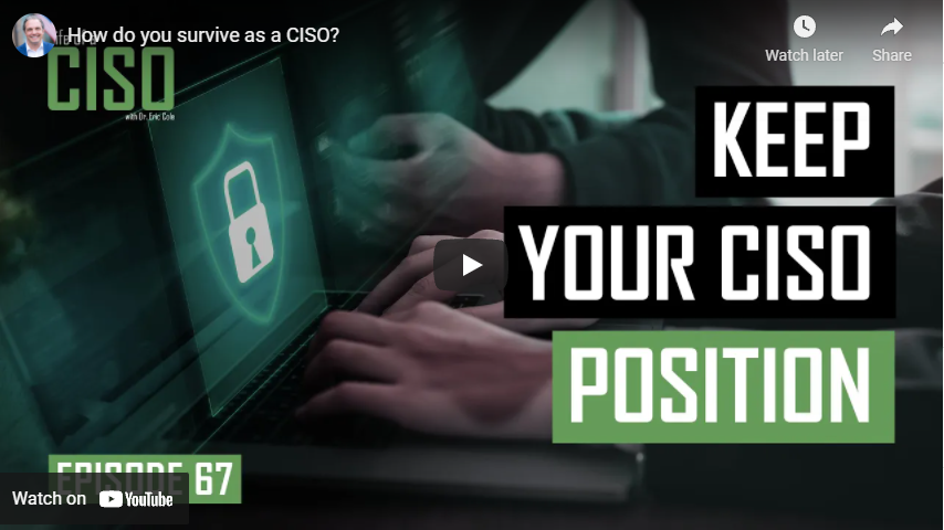 How do you survive as a CISO?