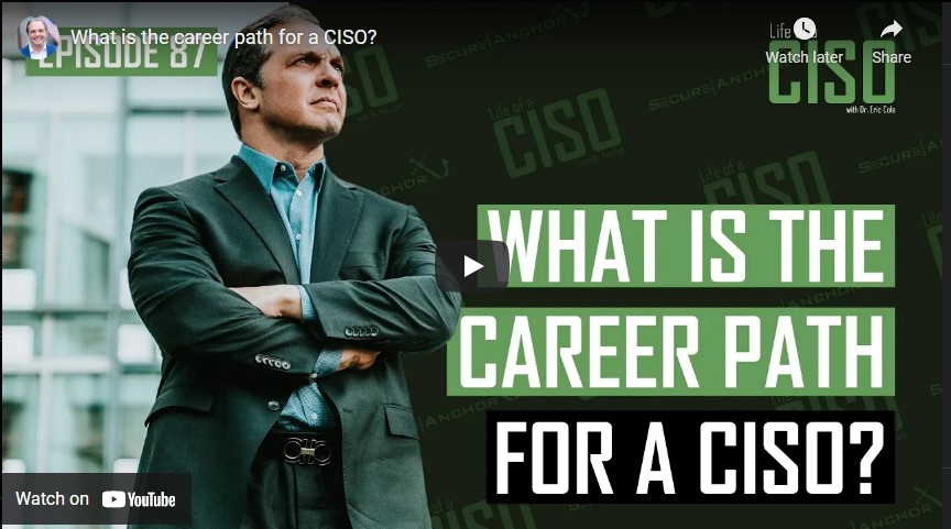 What is the career path for a CISO?